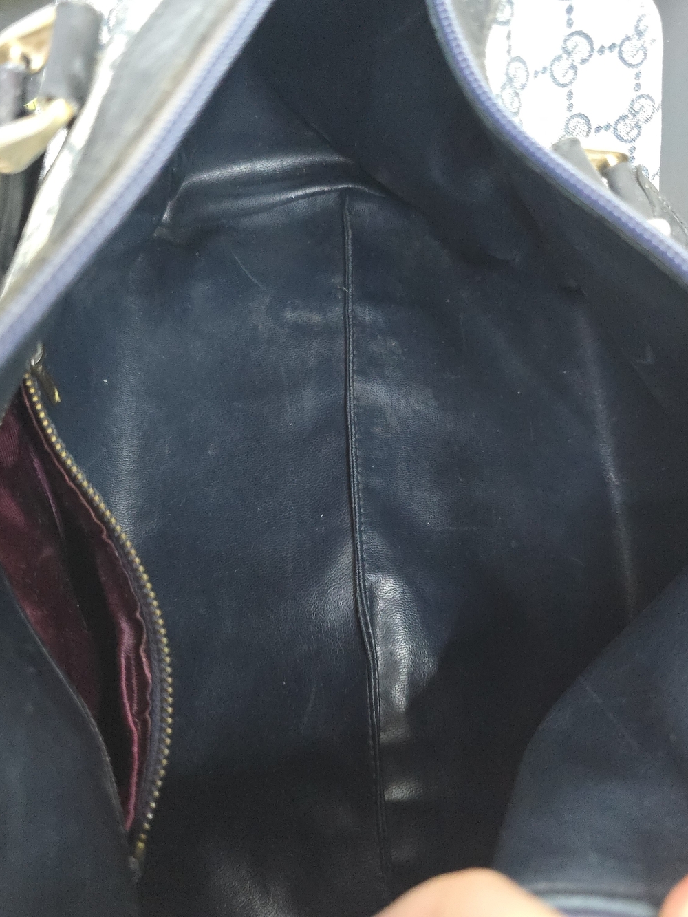 Gucci Monogram Boston Bag in Tan and Black - Picture 7 of 13